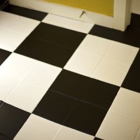 Flashback: Painted Checkerboard Tile Floor