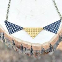 How-To: Geometric Plastic Canvas Triangle Necklace