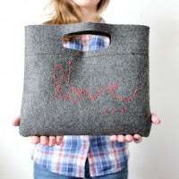 How-To: Embroidered Felt Clutch