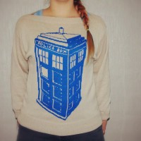 Machine Knit TARDIS Sweater