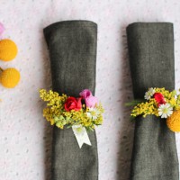 How-To: Fresh Flower Napkin Ring