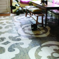 How-To: Hand-Printed Patterned Floor