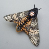 Beaded Death’s-head Hawkmoth Brooch