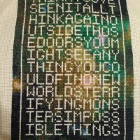 Embroidered Dr. Who Quote