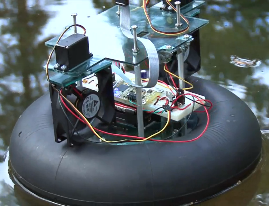 Waterborne Robots Display Emergent Behavior