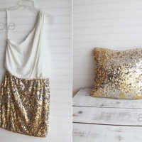 Upcycled Sequin Pillow