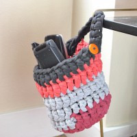 How-To: Hanging Crocheted Basket with Upcycled T-Shirt Yarn