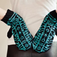 Circuit Mittens Pattern Featured in Doomsday Knits Book