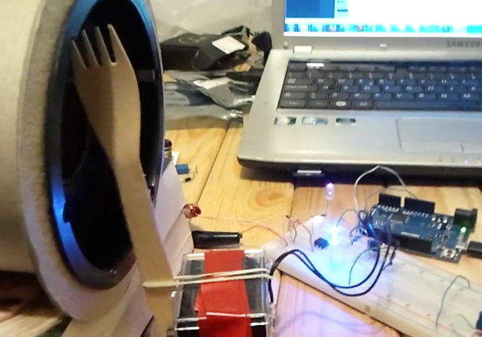 Arduino-Controlled Robot Makes Drumbeats With Forks