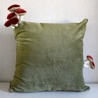 Handmade Fungus-Adorned Cushions