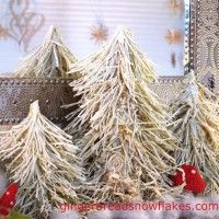 How-To: Winter Wonderland Corn Husk Trees