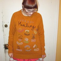 Sweater Embroidered with Medicinal Herbs