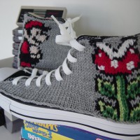 Hand-knit Video Game Sneakers