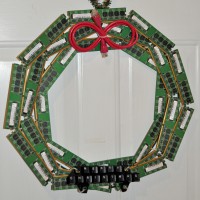 Upcycled-Computer Christmas Wreath