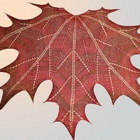 Maple Leaf Knit Shawl