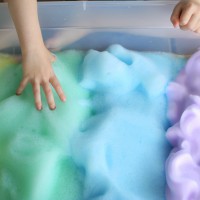 How-To: Rainbow Soap Foam Bubbles Sensory Play