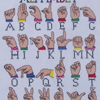 Sign Language Alphabet Cross-Stitch Kit