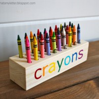 How-To: Wood Block Crayon Holder