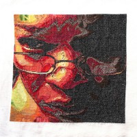 Beautiful, Insanely Detailed Cross-Stitch Self-Portrait