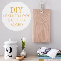 DIY Leather Loop Cutting Board