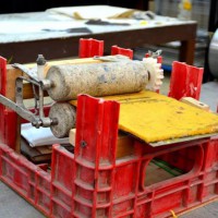 DIY Printing Press from a Modified Milk Crate