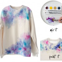 DIY Watercolor Sweatshirt