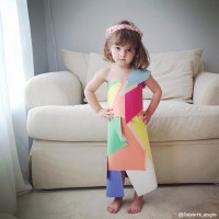 Mother And 4-Year-Old Daughter Craft Increasingly Elaborate Paper Dresses