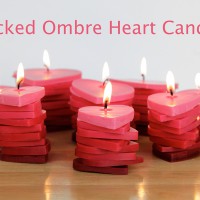 How-To: Stacked Ombre Heart Candles