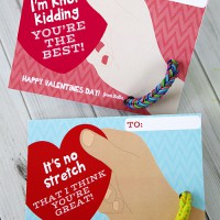 Printable: Rainbow Loom Bracelet Valentines