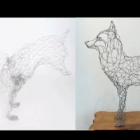 Man Vs. Pin: Wire Fox Sculpture