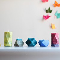 How-To: Colorful Faceted Candles