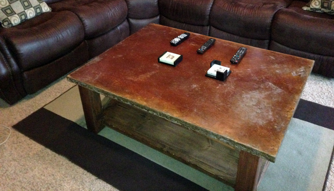 How To Acid Stain A Concrete Table Make Diy Projects And Ideas