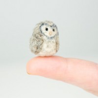 Miniature Needle Felted Owls