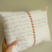 Personalized Postcard Pillow