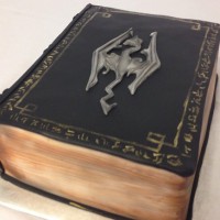 Skyrim Book Cake