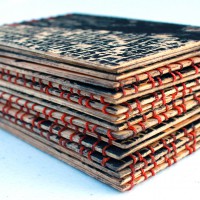 Relief Printed Wood Book