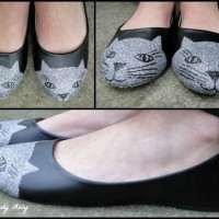 How-To: Glitter Kitty Cat Flats