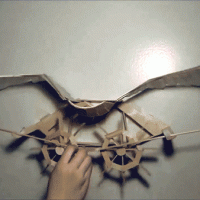 Kinetic Wings Made from Popsicle Sticks