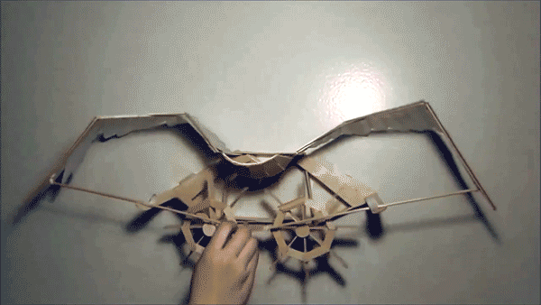 Kinetic Wings Made from Popsicle Sticks