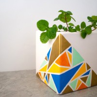 How-To: Geometric Painted Planter