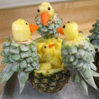 Spring Themed School Lunch Displays