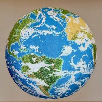 Globe Made From Painted Matchsticks