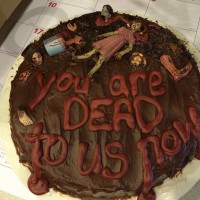 Zombie-Themed Farewell Cake