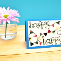 Flashback: Colorful Bunting Card for Any Occasion