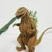 Godzilla Sculpture Made From Tree Branches