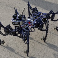 Multi-mode Hexapod Switches Instantly Between Rollerskating and Walking Locomotion