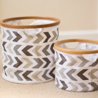 How-To: Stenciled Canvas Baskets