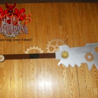 Showing Cardboard Admiration Towards Steampunk Weapons