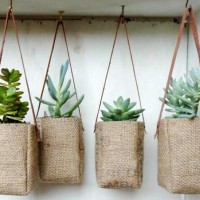 Upcycled Coffee Burlap Planter Bags