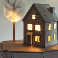 Sculptural Lamps From Recycled Carboard